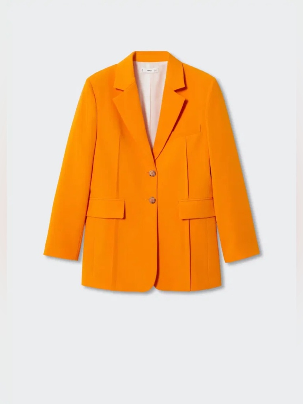 NWOT Mango Structured Blazer, Orange, Size Small